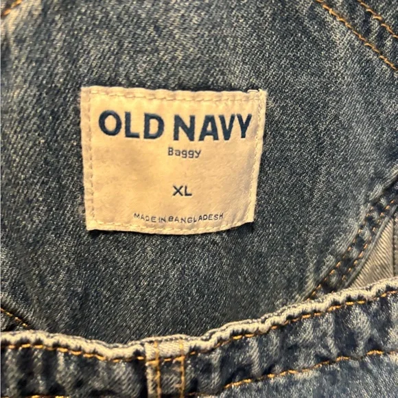 Old Navy Classic Blue Denim Overalls Shorts - Picture 3 of 8